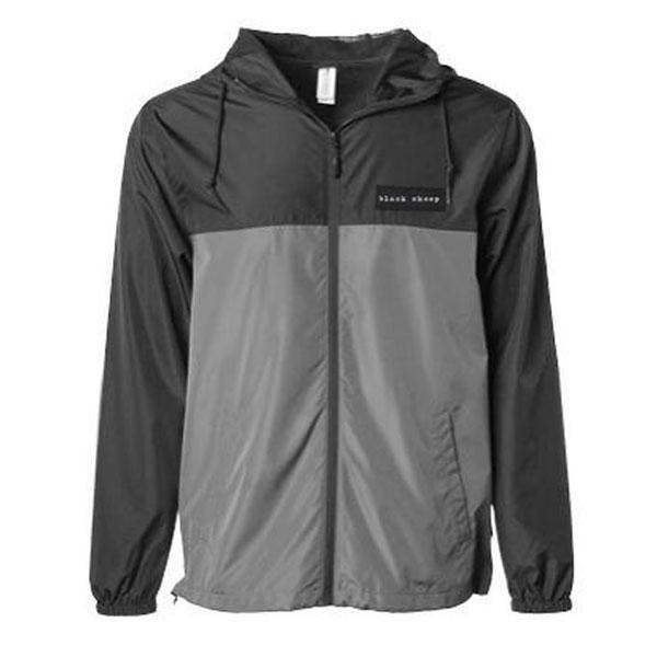 Black Sheep Lightweight Windbreaker Jacket Black - Grey-Black Sheep Skate Shop