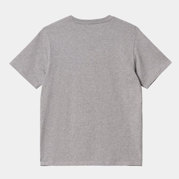 Carhartt WIP S/S Pocket T-Shirt Grey Heather-Black Sheep Skate Shop