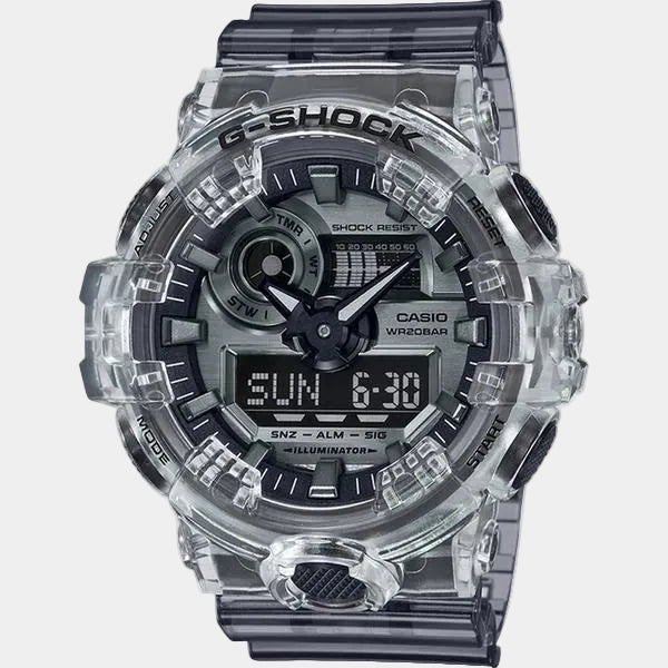 Casio G-Shock Analog-Digital Watch GA700SK-1A Clear - Smoke-Black Sheep Skate Shop