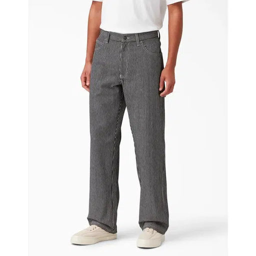 Dickies Hickory Stripe Carpenter Pants Regular Fit - White/ Navy-Black Sheep Skate Shop