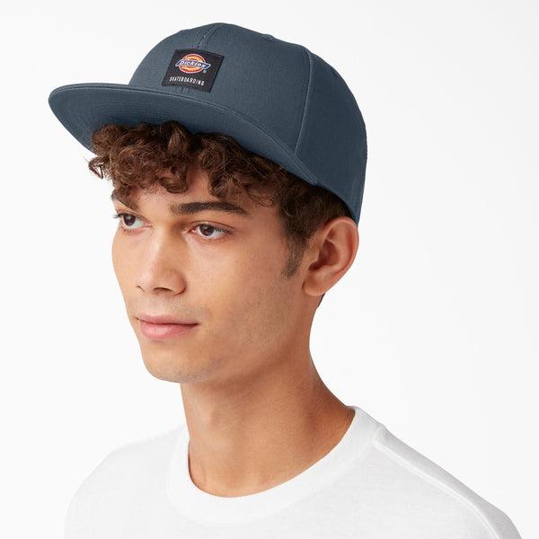 Dickies Skateboarding Flat Bill Snapback Hat Airforce Blue-Black Sheep Skate Shop