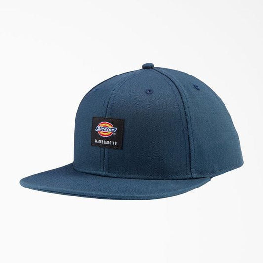 Dickies Skateboarding Flat Bill Snapback Hat Airforce Blue-Black Sheep Skate Shop