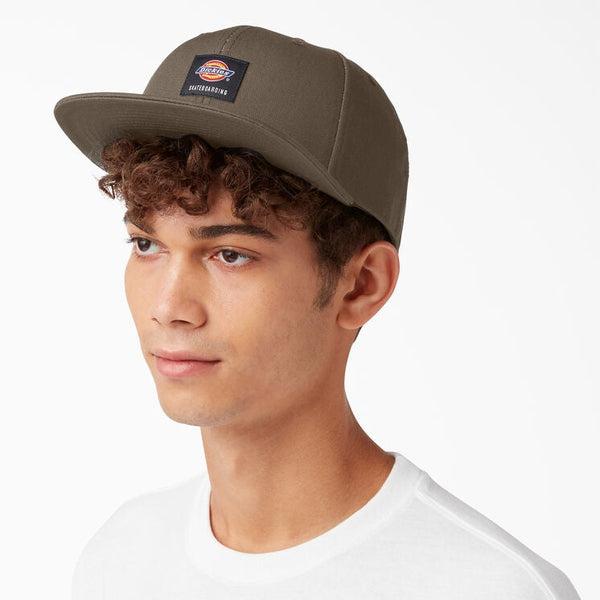 Dickies Skateboarding Flat Bill Snapback Hat Mushroom Brown-Black Sheep Skate Shop