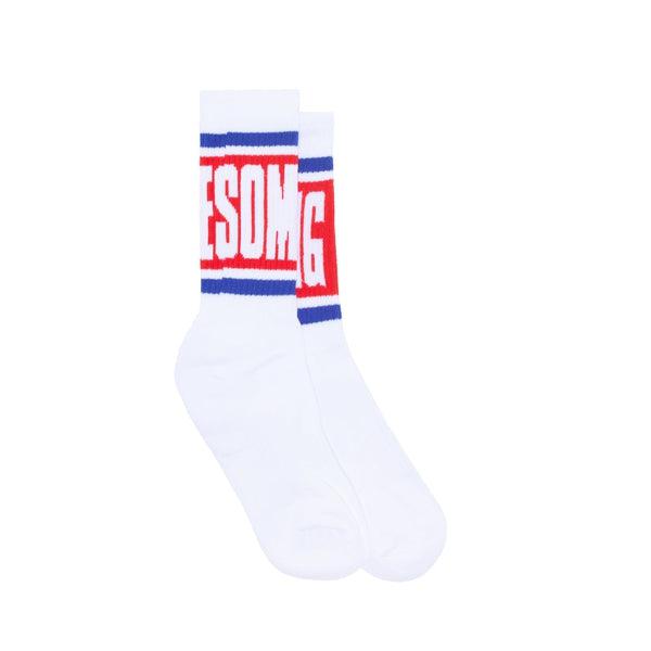 Fucking Awesome Big Stripe Sock White - Red-Black Sheep Skate Shop
