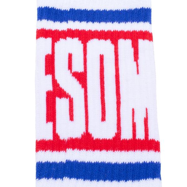 Fucking Awesome Big Stripe Sock White - Red-Black Sheep Skate Shop