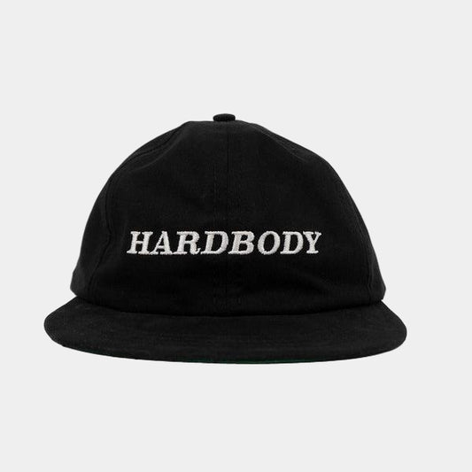Hardbody Skateboards Classic Logo 6 Panel Hat Black-Black Sheep Skate Shop