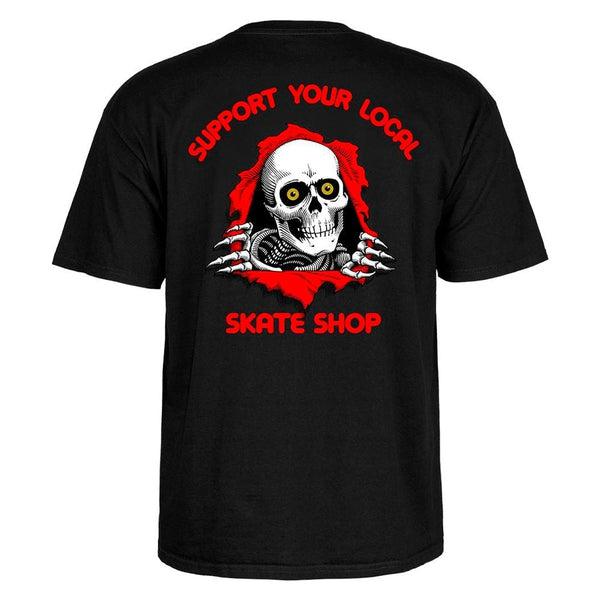 Powell Peralta Ripper Support Your Local Skate Shop Tee Black-Black Sheep Skate Shop
