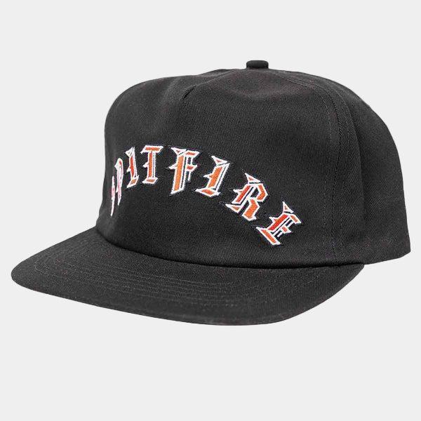 Spitfire Old E Arch Strapback Hat Black - Red-Black Sheep Skate Shop
