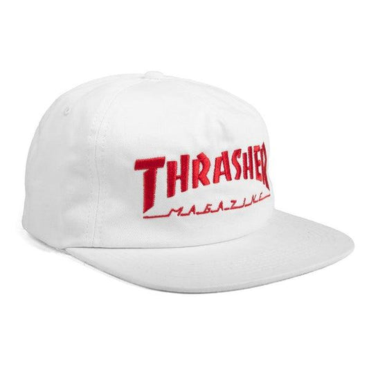 Thrasher Mag Logo Snapback Hat White-Black Sheep Skate Shop