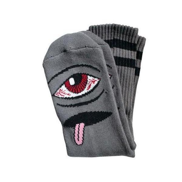 Toy Machine Bloodshot Sock Charcoal-Black Sheep Skate Shop