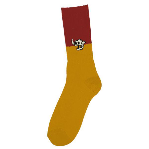 Toy Machine Dead Monster Split Crew Socks Maroon-Black Sheep Skate Shop