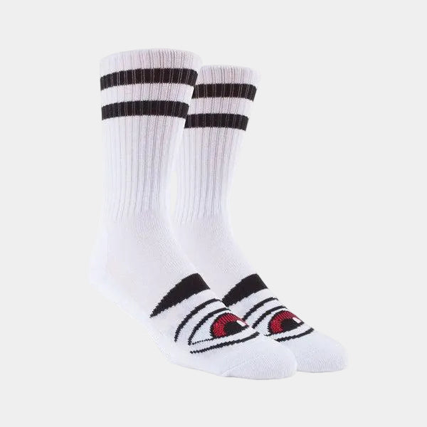Toy Machine Sect Eye Crew Sock White-Black Sheep Skate Shop
