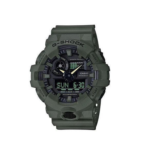 Casio G-Shock Analog-Digital Watch GA700UC-3A Olive Green-Black Sheep Skate Shop