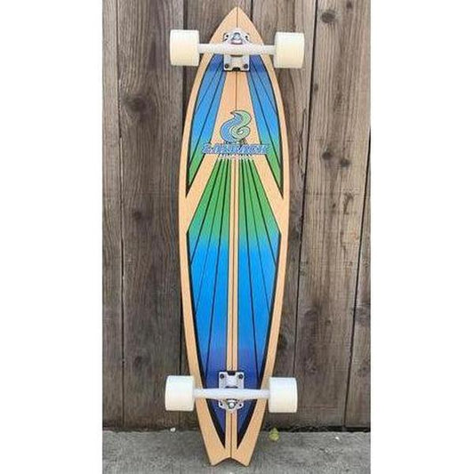 Layback Longboards Soul Ride Longboard Fishtail 40" Blue-Black Sheep Skate Shop