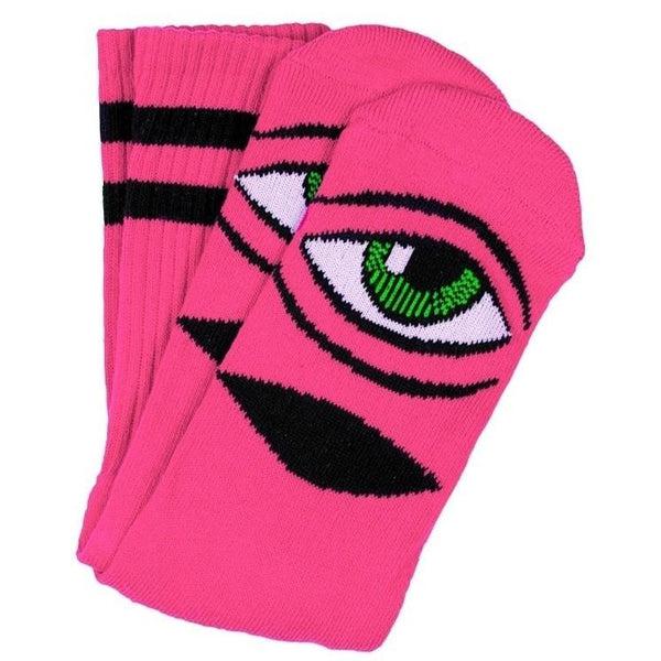 Toy Machine Sect Eye Sock Neon Pink-Black Sheep Skate Shop